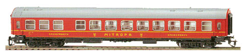Dining car type Y WR4g of the &quot;MITROPA&quot;<br /><a href='images/pictures/Tillig/13760.jpg' target='_blank'>Full size image</a>